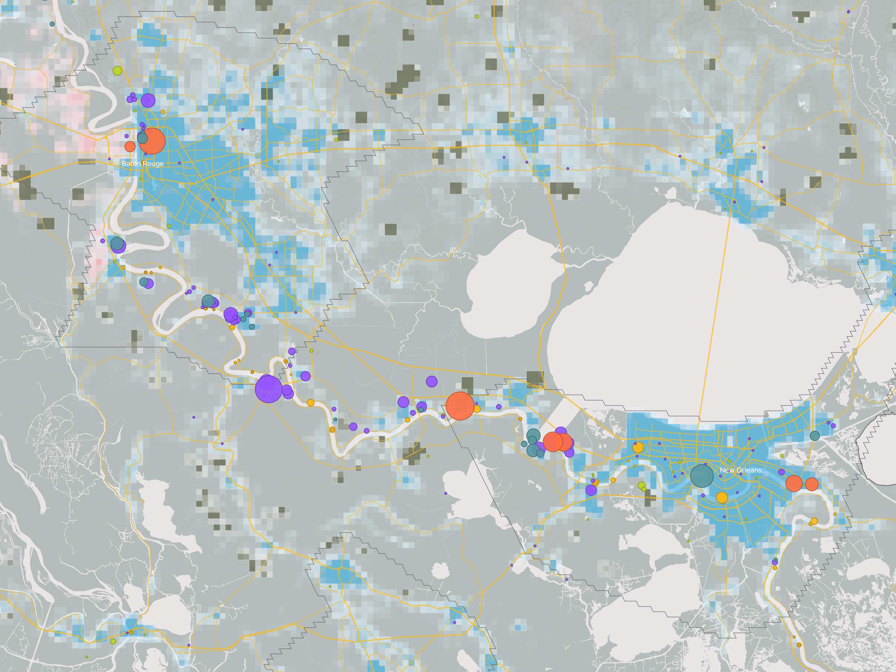 Climate TRACE data — Baton Rouge